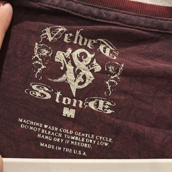 Velvet Stone Washed Cross Bling Rock Western Vneck T-shirt Medium - Picture 6 of 7